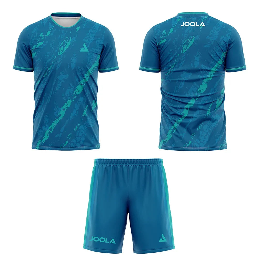 3D men's quick drying sportswear, shorts set, outdoor sportswear, badminton sportswear, table tennis short sleeved training suit