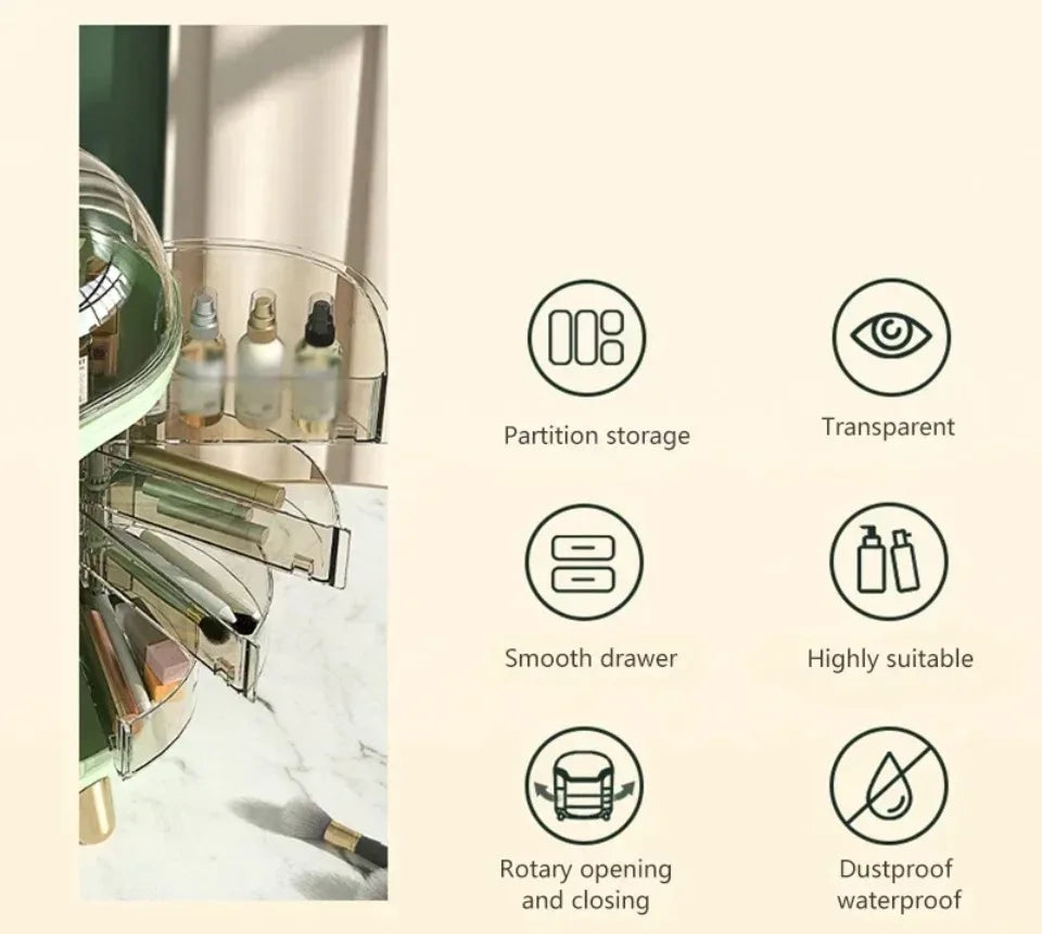 Transparent Makeup & Jewelry Organizer – Desktop Storage Box