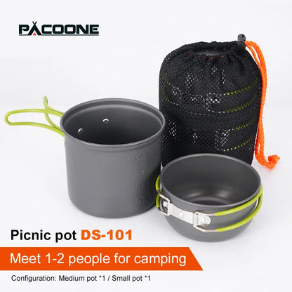 Ultralight Camping Pot Set 0.8L Aluminium Alloy 1-2 People