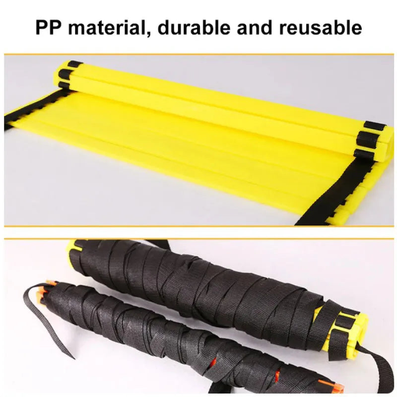 Professional Agile Ladder-Heavy duty Nylon Training Ladder with Anti slip Rod,Foldable,Easy to Carry,Suitable for Sport Training