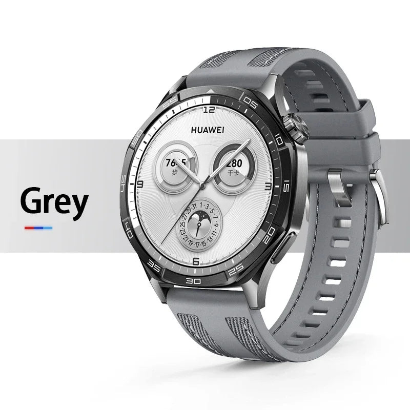 Official Strap For HUAWEI WATCH GT 5 4 46mm Watch 4 5 Pro GT 3 2 Pro 46 mm 22mm Nylon Sports Composite Silicone Band Bracelet