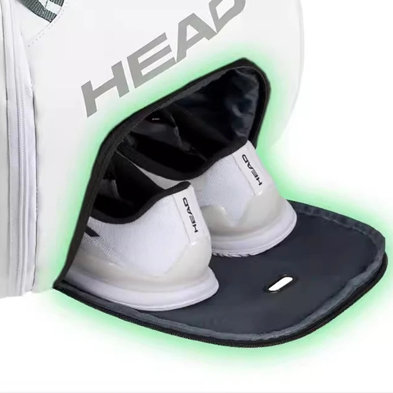 HEAD Tennis Bag Simple Fashion Court Bag Portable Tennis Racket Bag with Shoe Compartment Comfortable Racket Bag