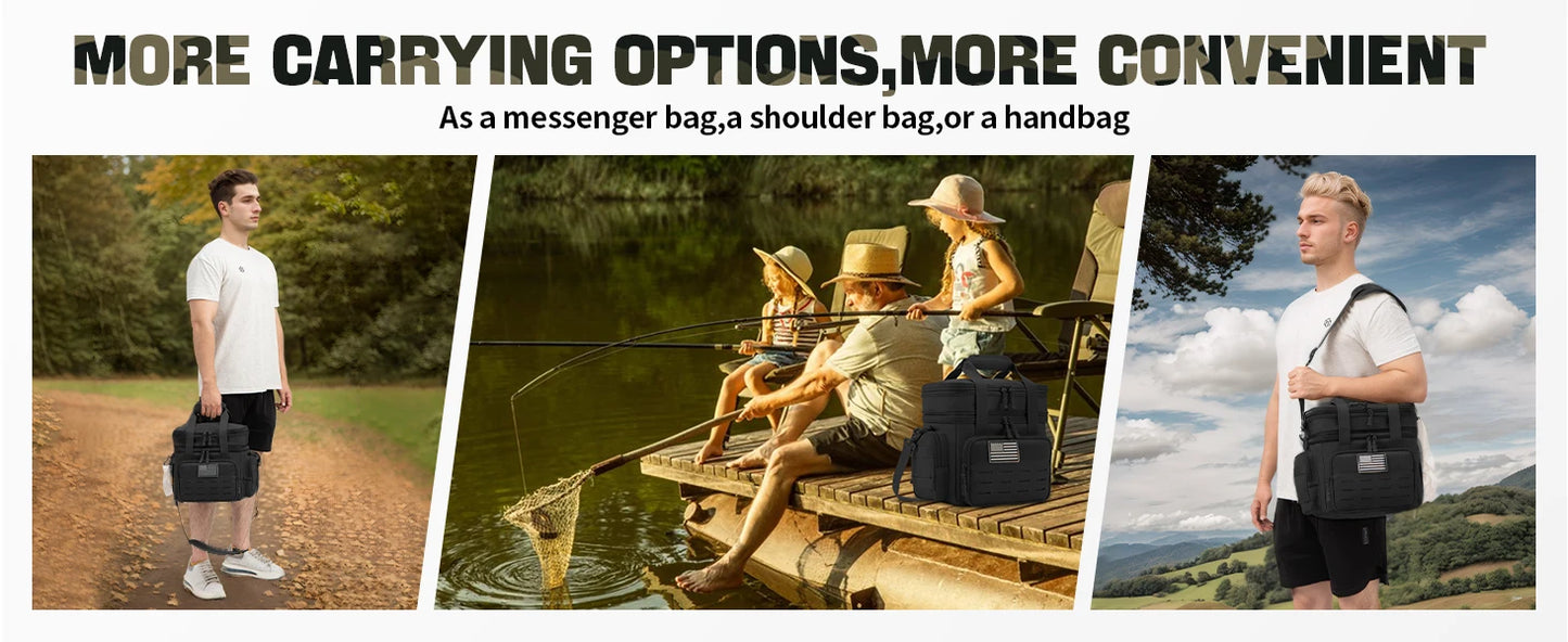 Men's Tactical Lunch Box Expandable 18L Tactical Insulated Cooler Bag,Leak Proof Insulated Lunch Bag For Work Camping Outdoor