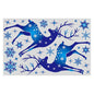 Holiday Window Clings – Blue Snowflake & Elk Christmas Static Stickers for Festive Wall & Glass Decor