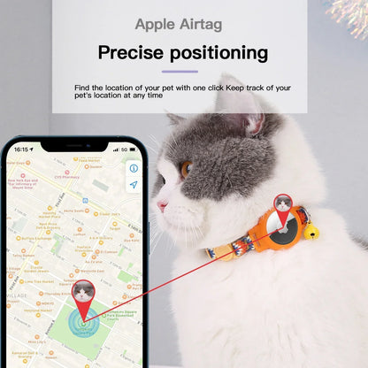 Pink Nylon Cat Collar With Bell For Tracking Device