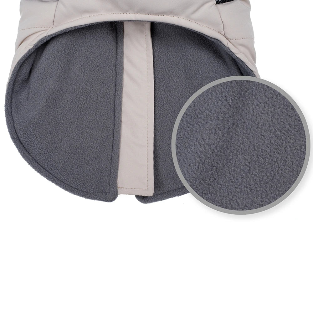 Dog Windbreaker Vest Warm Dog Clothes with Leash Attachment