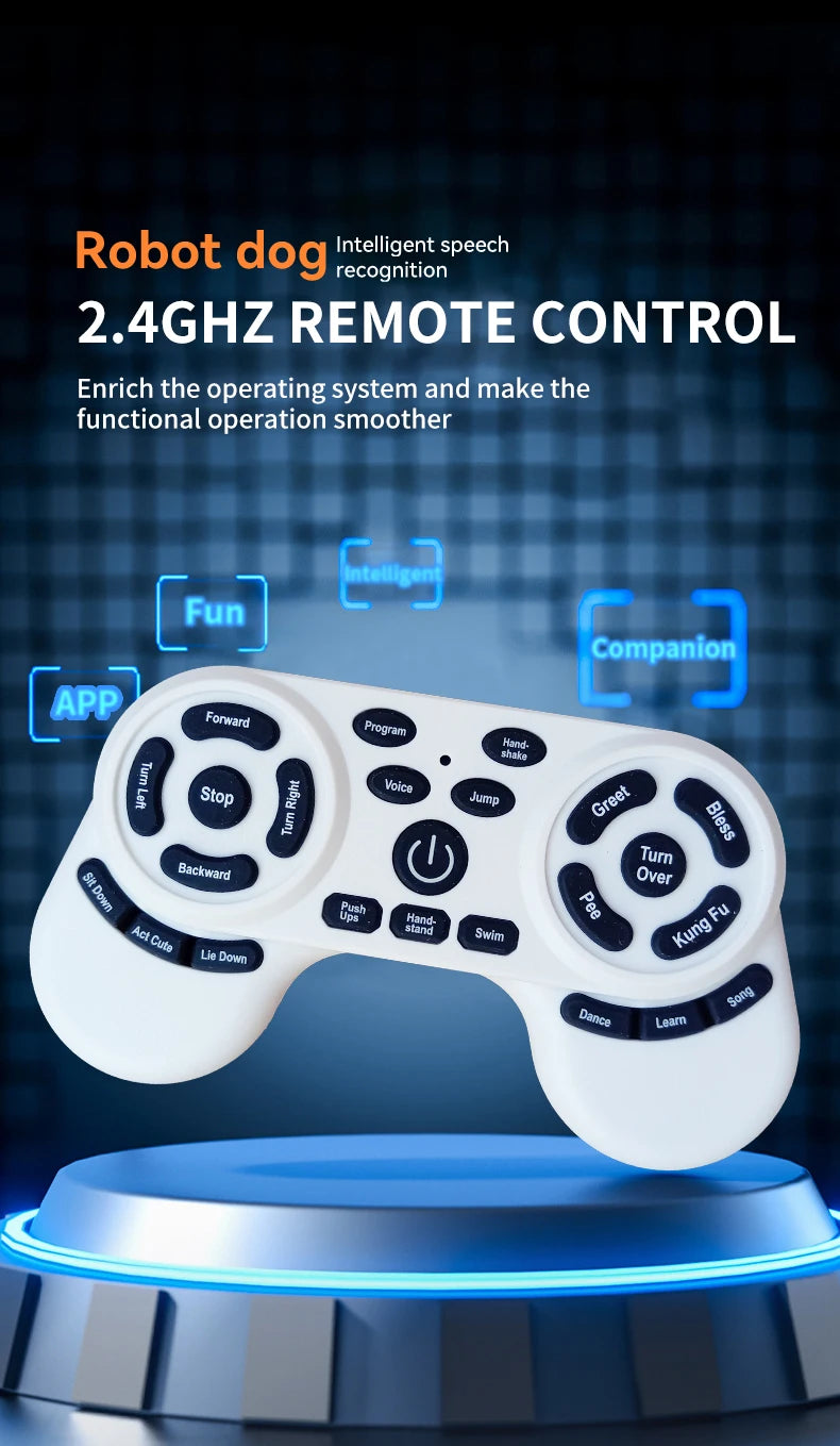 New model robot dog, intelligent remote control, children's remote control toy, stunt mechanical pet dog, children's gift