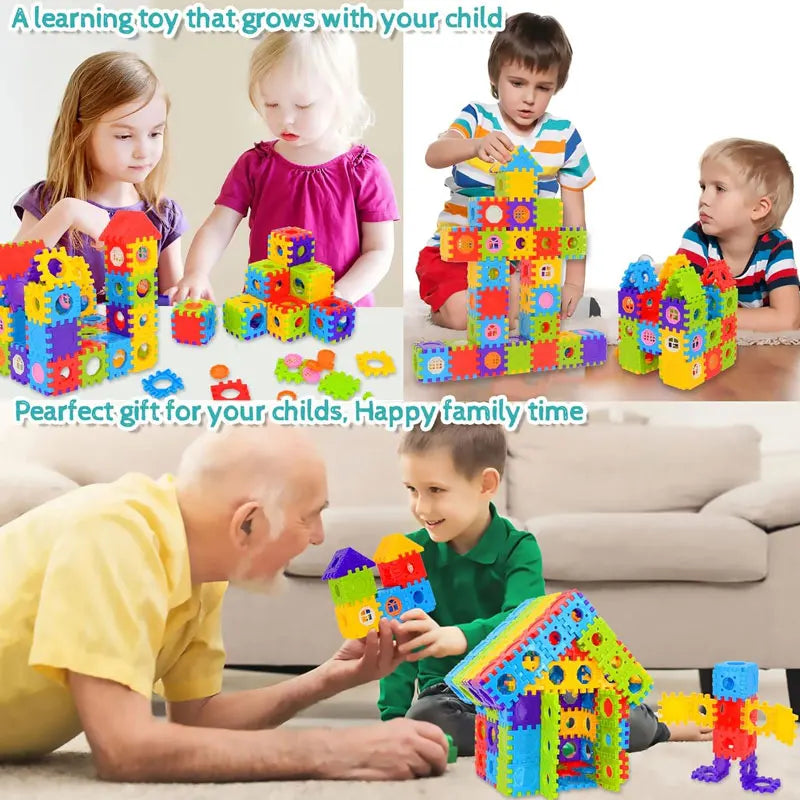 Kids House Building Blocks STEM Educational Toys Creative Construction Play Set for Children Interactive Parent-Child Activity