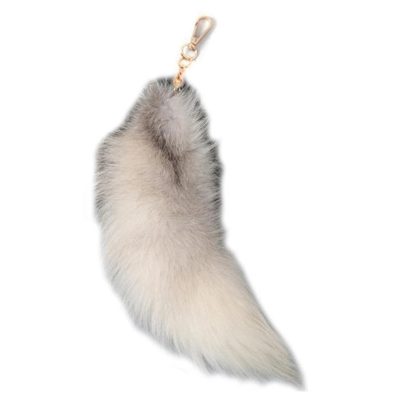 Fluffy Wolf Tail Keyring Charm