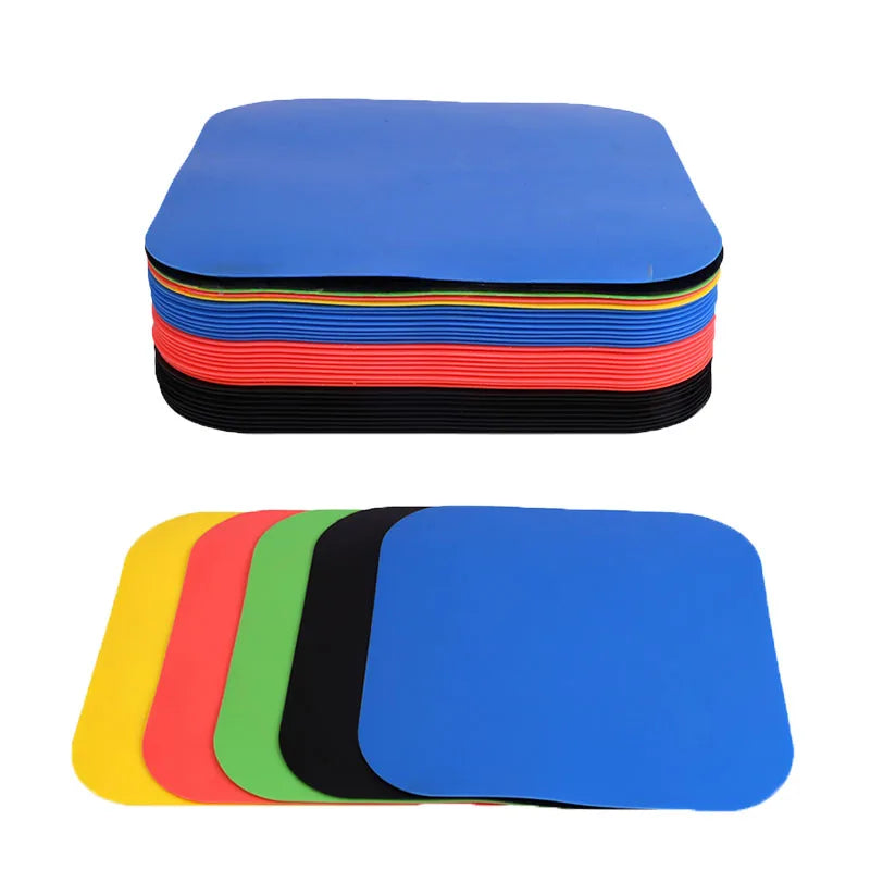 23cm Soccer Square Flat Cones Marker Discs High Quality Football Basketball Training Aids Sports Training Equipment Accessories