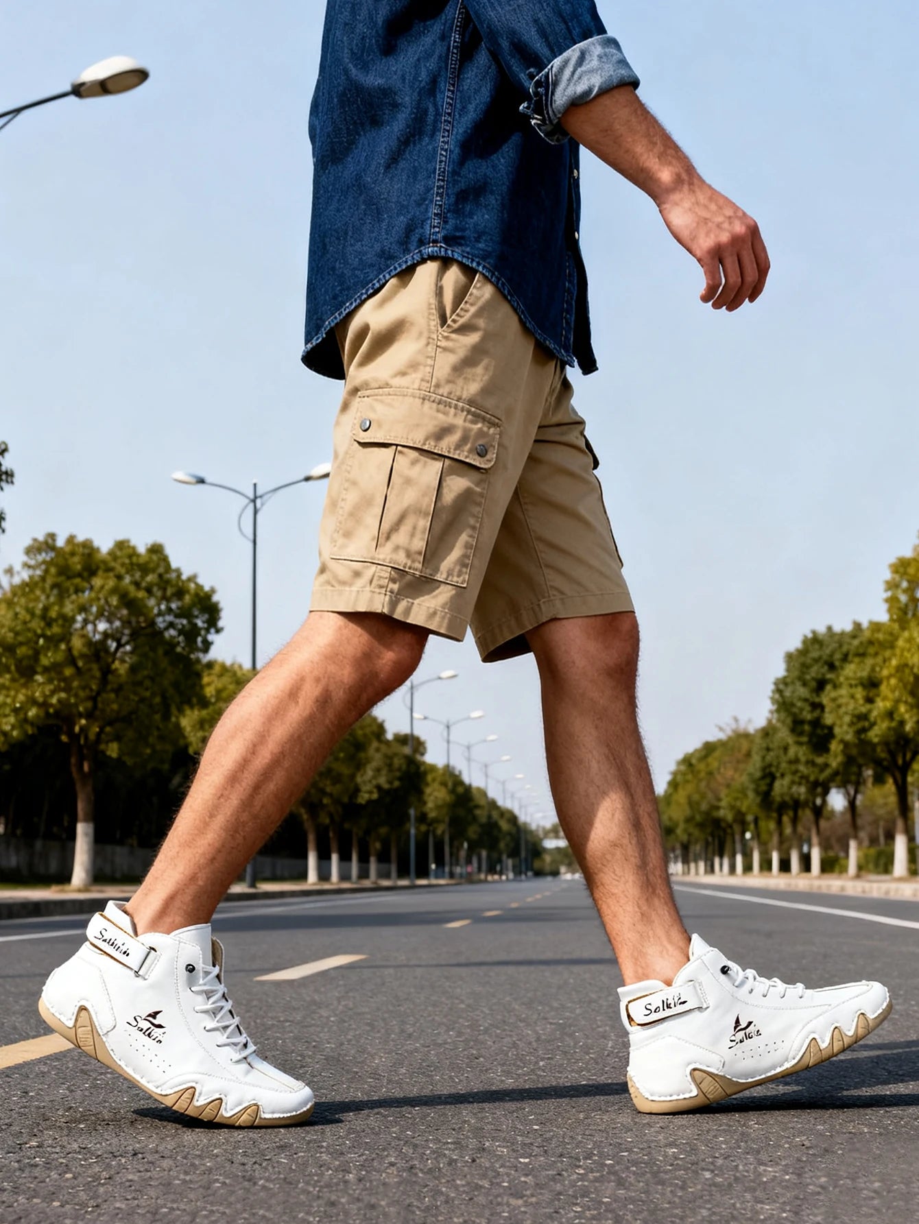 Handmade Outdoor Men Boots Men Casual Leather Shoes Autumn Retro Breathable Casual Men's Sneakers Fashion Lace Up Ankle Boots