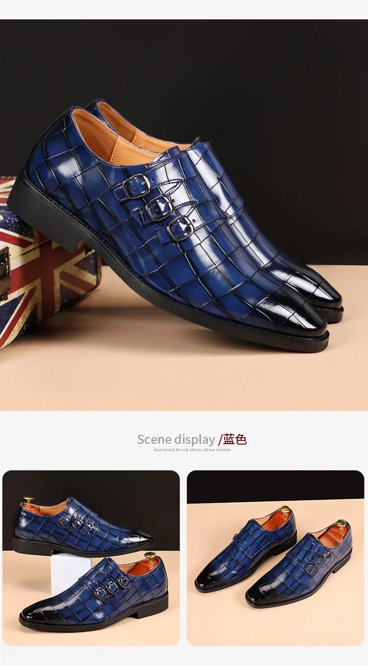 Men's Slip On Dress Shoes Oxfords Leather Formal Office Wedding