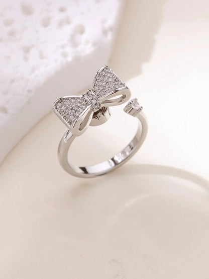 Four Clover Flower Ring Metal With 18K Gold Plating Fidget Anti Stress