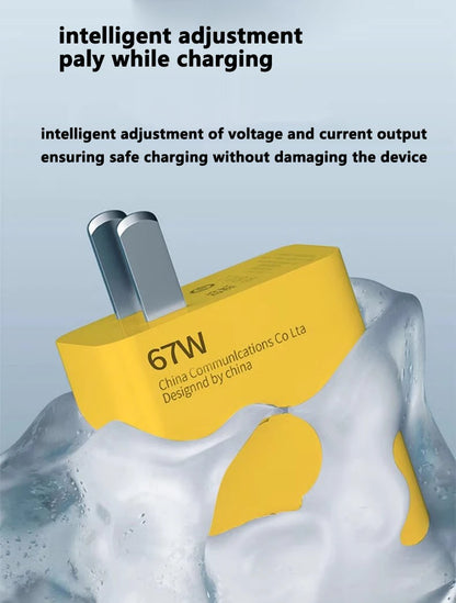 67W USB Type-C Fast Charger 6A Power Adapter For Mobile Devices