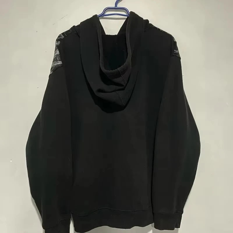 American Y2K New Fashion Trend Fleece Padded Zipper Hoodie Women Street Hip Hop Joker Loose Sweatshirt Couple Casual Punk Hoodie