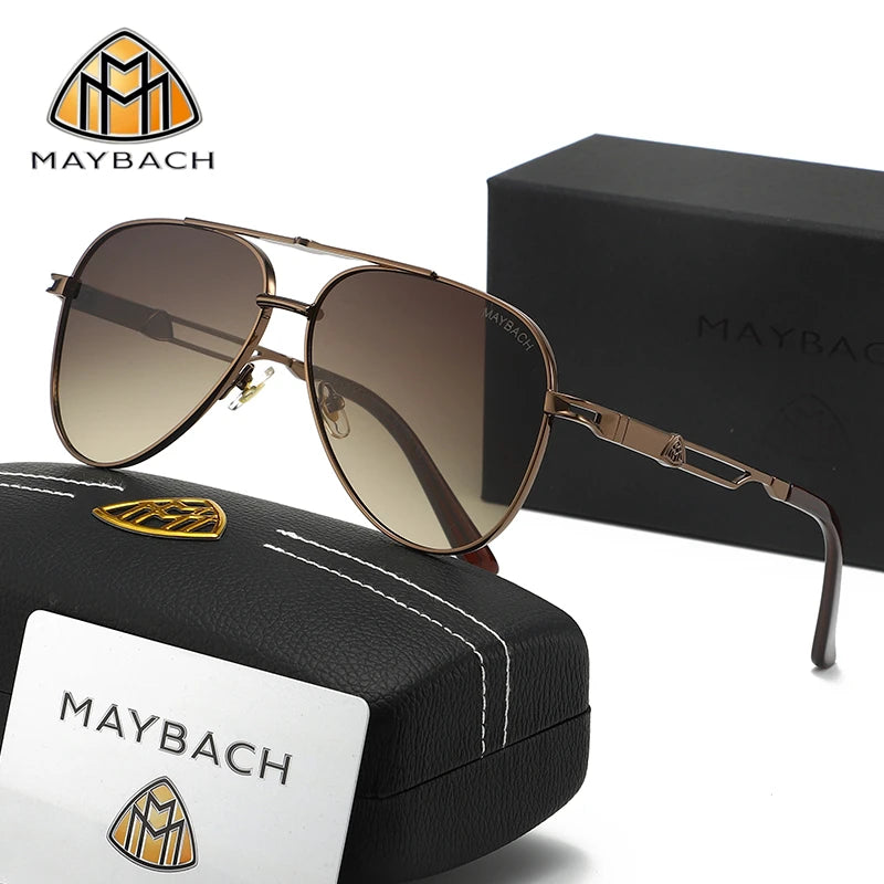MAYBACH Sunglasses Luxury brand for Men and women Classic Sun Glasses High Quality Eyewears Pilot Goggle UV 400 Protection 527
