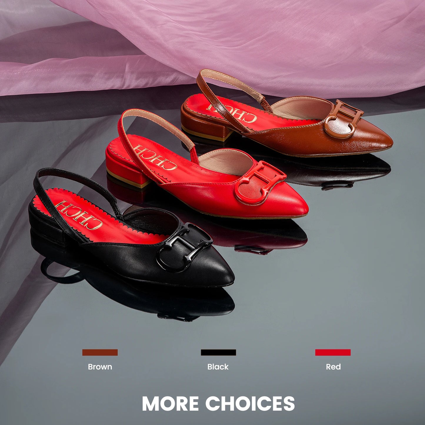 CHCH Women's Sandals 2024 New Black Pointed Flat bottomed loafers Simple Black Business Women's Shoes