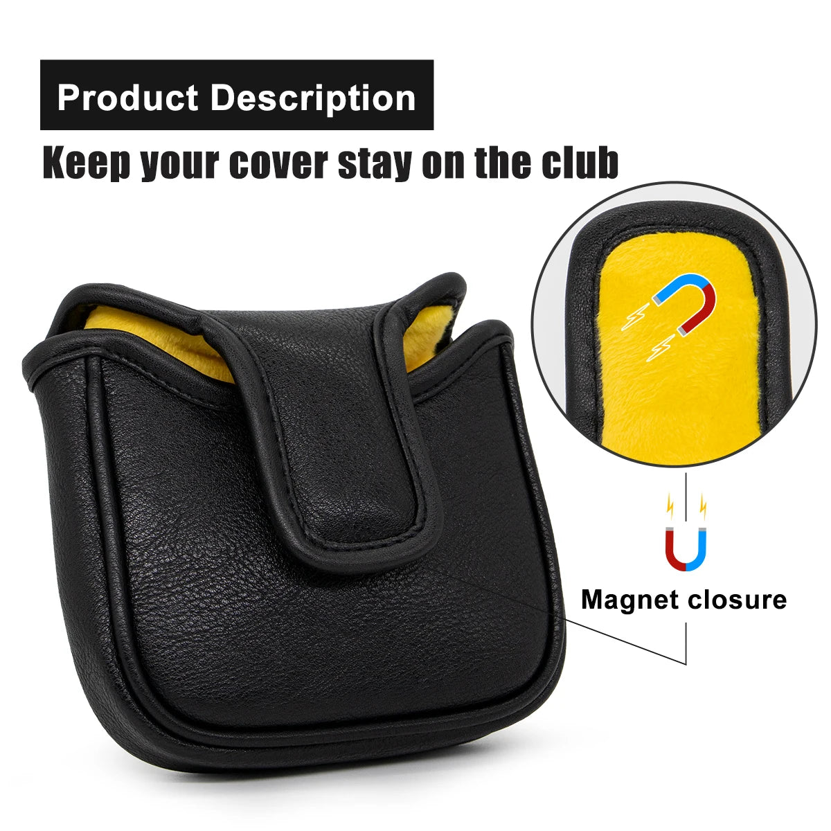 Golf Headcovers Popular Golf Driver Head Cover Embroidery Premium Leather Driver Fairway Wood Hybrid with Number Tags Mallet