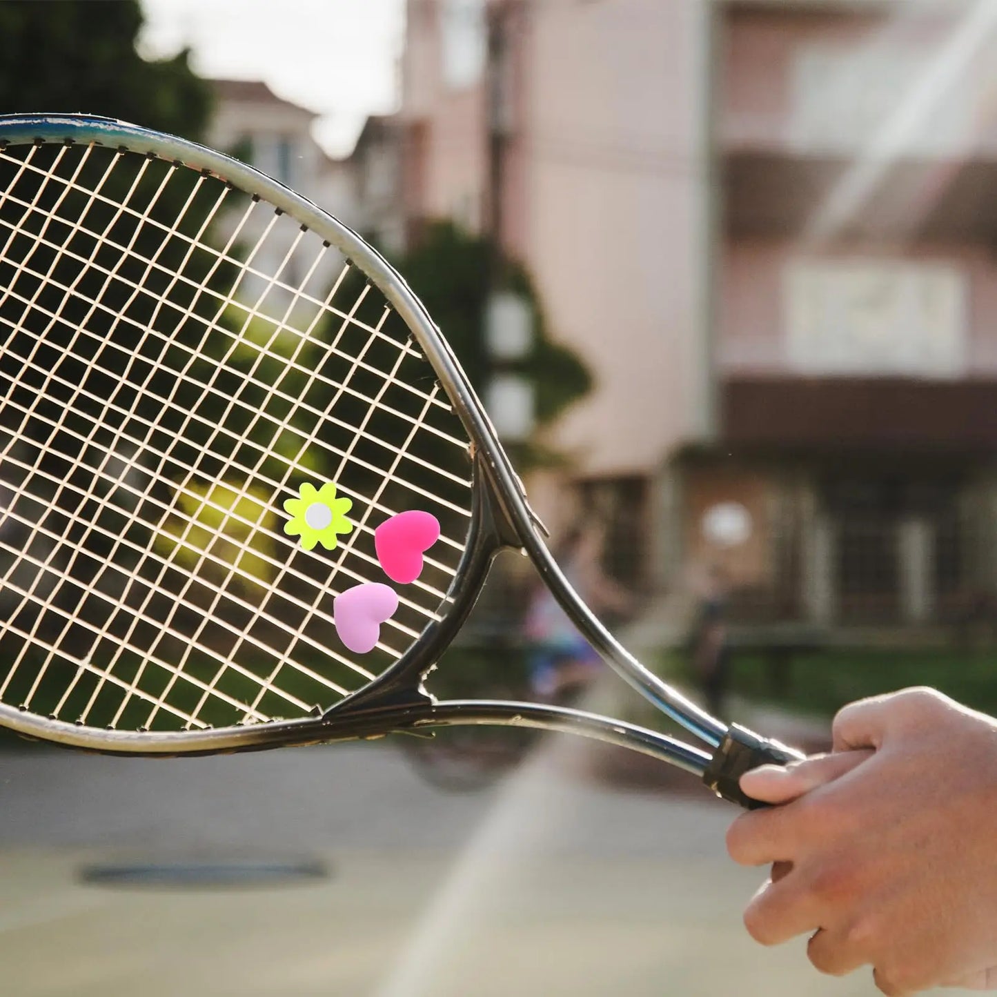 Tennis Racket Vibration Dampener Heart Tennis Shock Absorber for Racket Flower  Tennis Racquet String Silicone Dampener Tool