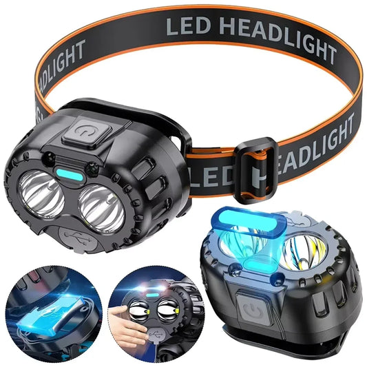 LED Headlamp IPX4 Waterproof 250 Lumens USB Rechargeable