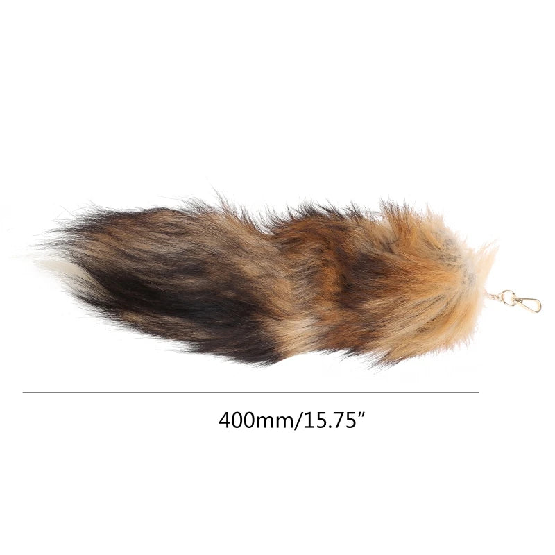 Fluffy Wolf Tail Keyring Charm