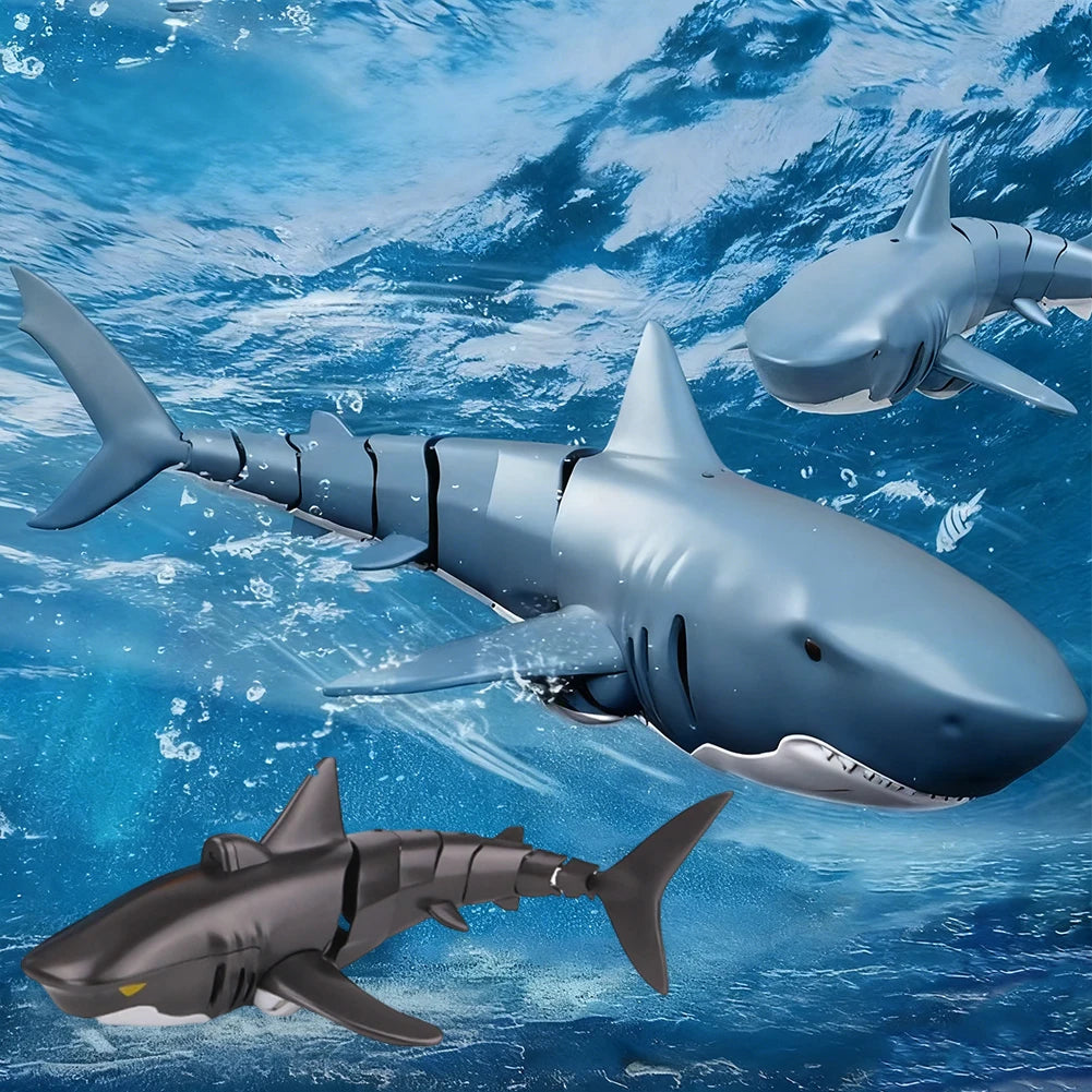 Smart RC Shark Whale Spray Water Toy - Electric Remote Control Boat Submarine Robot Fish Gift for Boys Children Birthday Easter