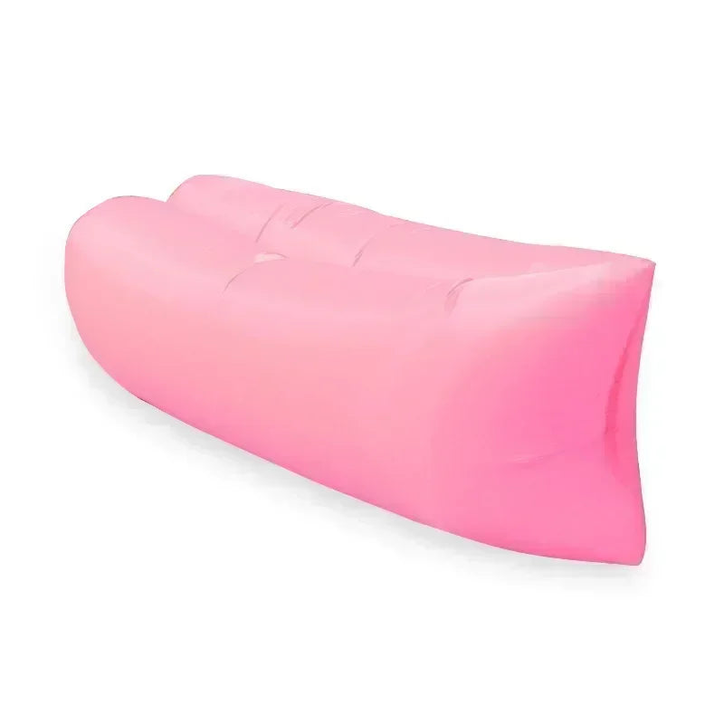 Portable Inflatable Sofa Outdoor, Air Lounger Chair for Camping Beach, Lightweight Blow Up Sun Bed Bean Bag, Banana Shape