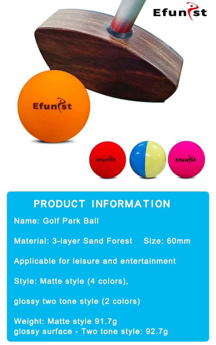 Golf Park Ball Matte Glossy Golf Balls Mixed Color Blue Yellow Red Green Park Golf Ball Golf Accessories Drop Shipping