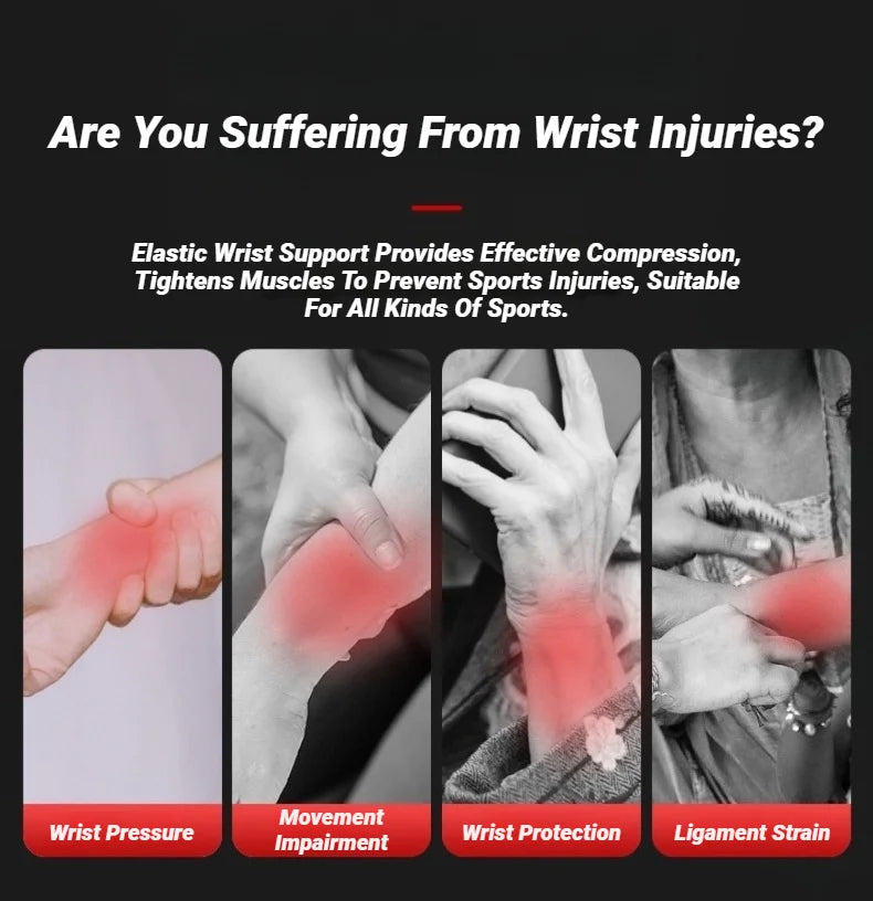 Adjustable Elastic Bandage Hand Sport Wristband Gym Support Wrist Brace Wrap Carpal Tunnel Sports Fitness Bracers Strap Stretchy