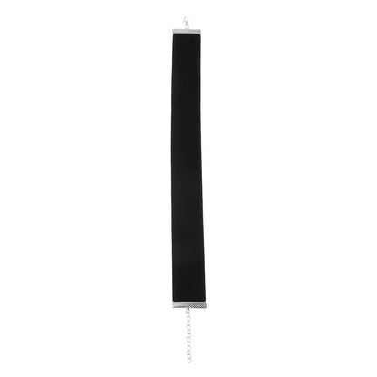 Gothic Velvet Choker Necklace Black 30 To 35 Cm Aluminium Alloy
