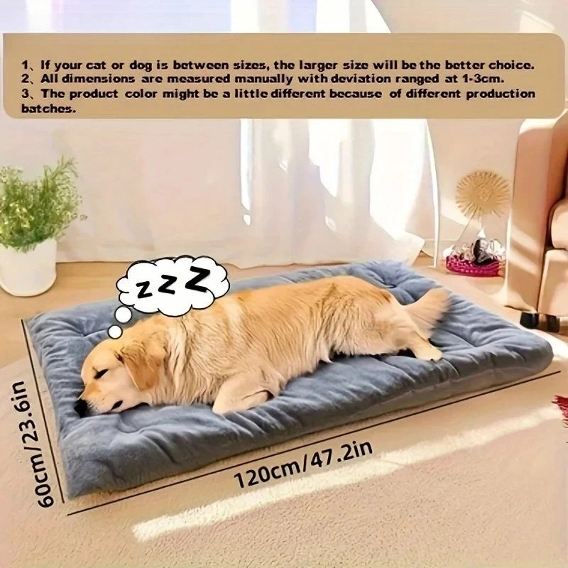 Large Plush Dog Bed Sofa – Super Soft Thickened Pet Mat for Small to Large Dogs