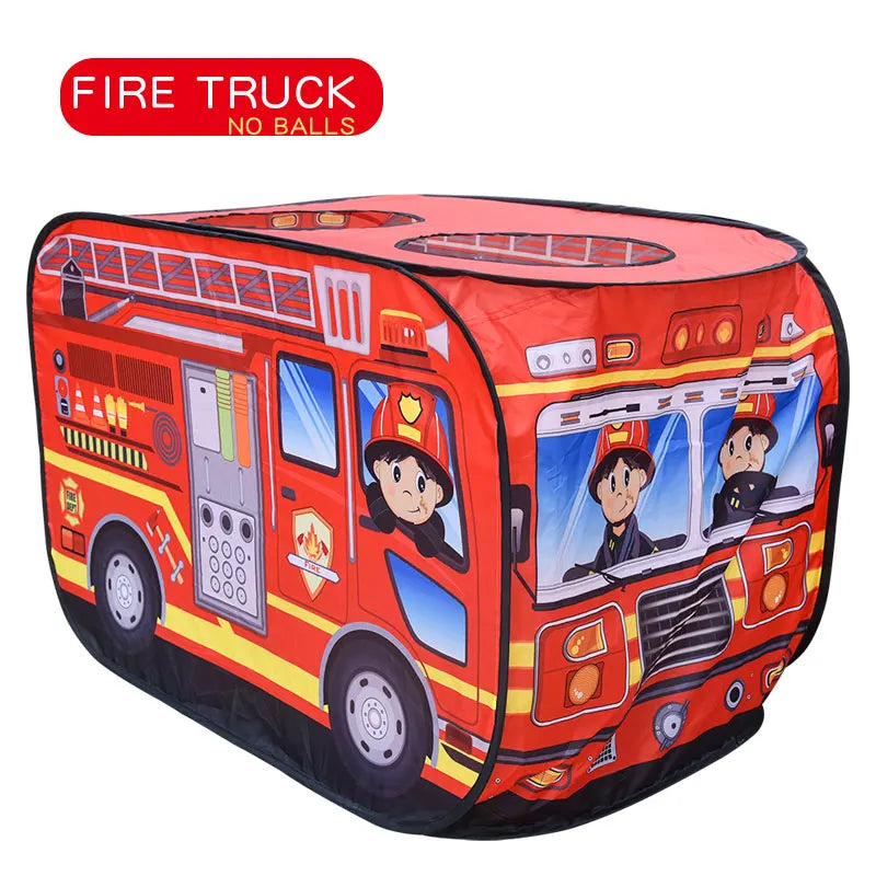 Children's Car  Tent House Fire Truck  Indoor And Outdoor Game House With Sunroof  Toys