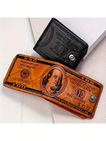 Large Capacity Men’s Leather Wallet – Fashion Card & Money Holder