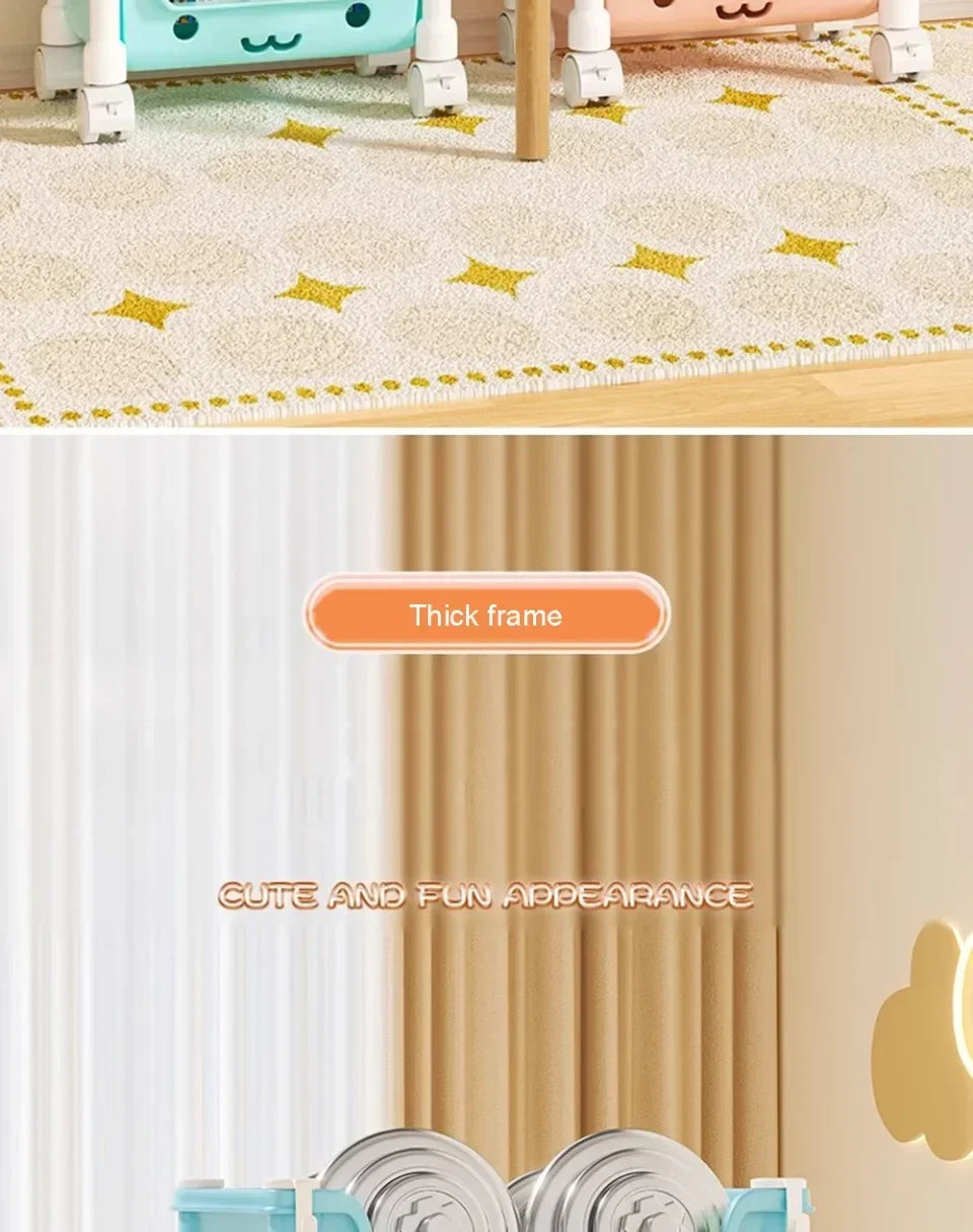 Toy Storage Trolley Children's Toy Storage Racks and Shelving Rotating Bookshelf Household Mobile Trolleyarrange