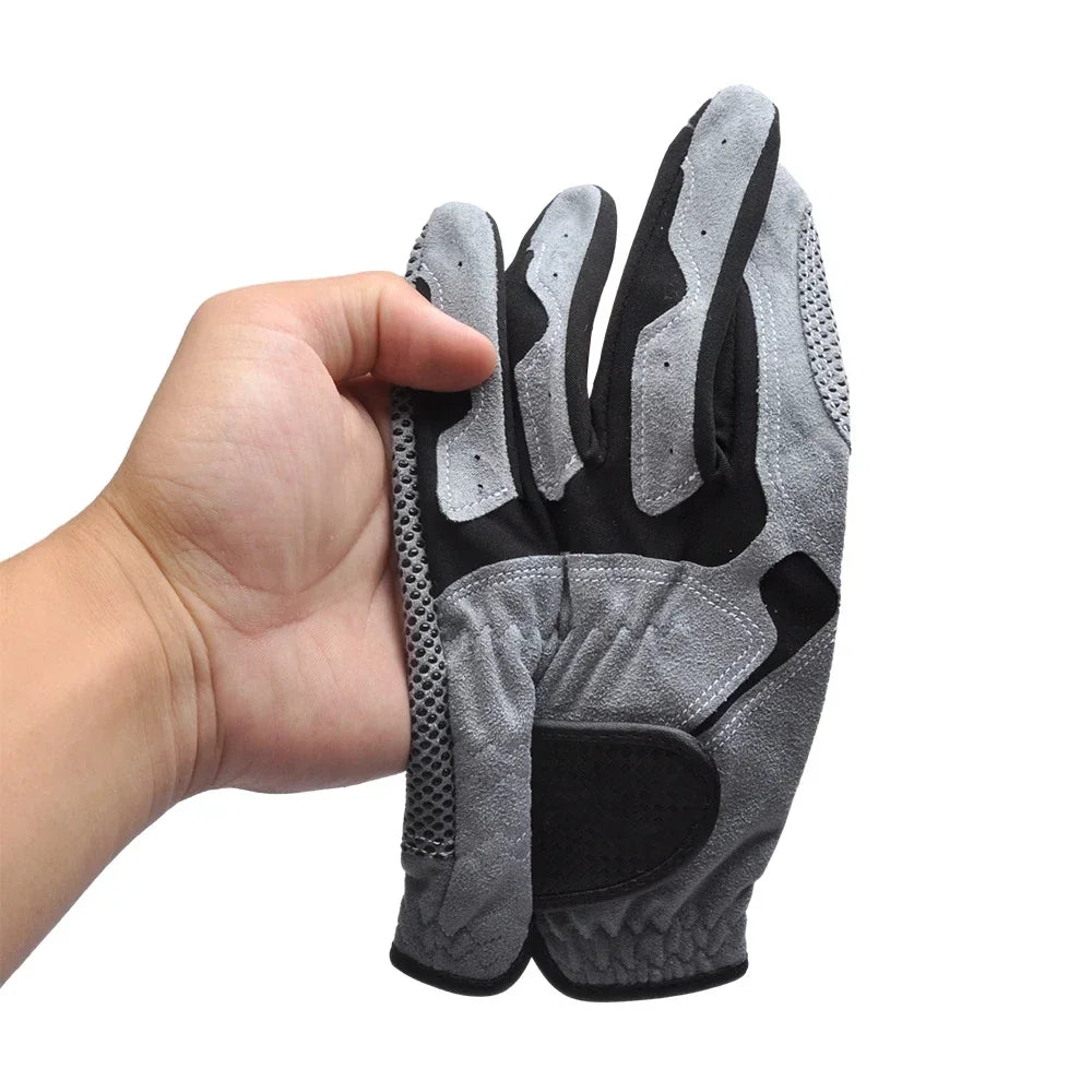 PGM Golf Gloves,Men's Left/Right Hand Anti-slip Particles Wear-resistant Gloves,Microfiber Cloth Golf Gloves ST017