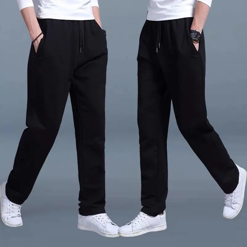 New Korean Straight tube Men Casual Sports Pants Running Workout Jogging Long Pants Gym Sport Trousers for MenJogger Sweatpants