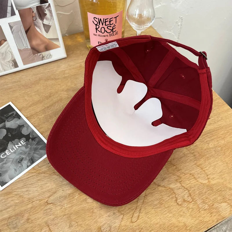 Embroidery Letters Baseball Hat Women Men Summer Outdoor Golf Sports Sun Protection Hat Snapback Hip Hop Trucker Peaked Caps