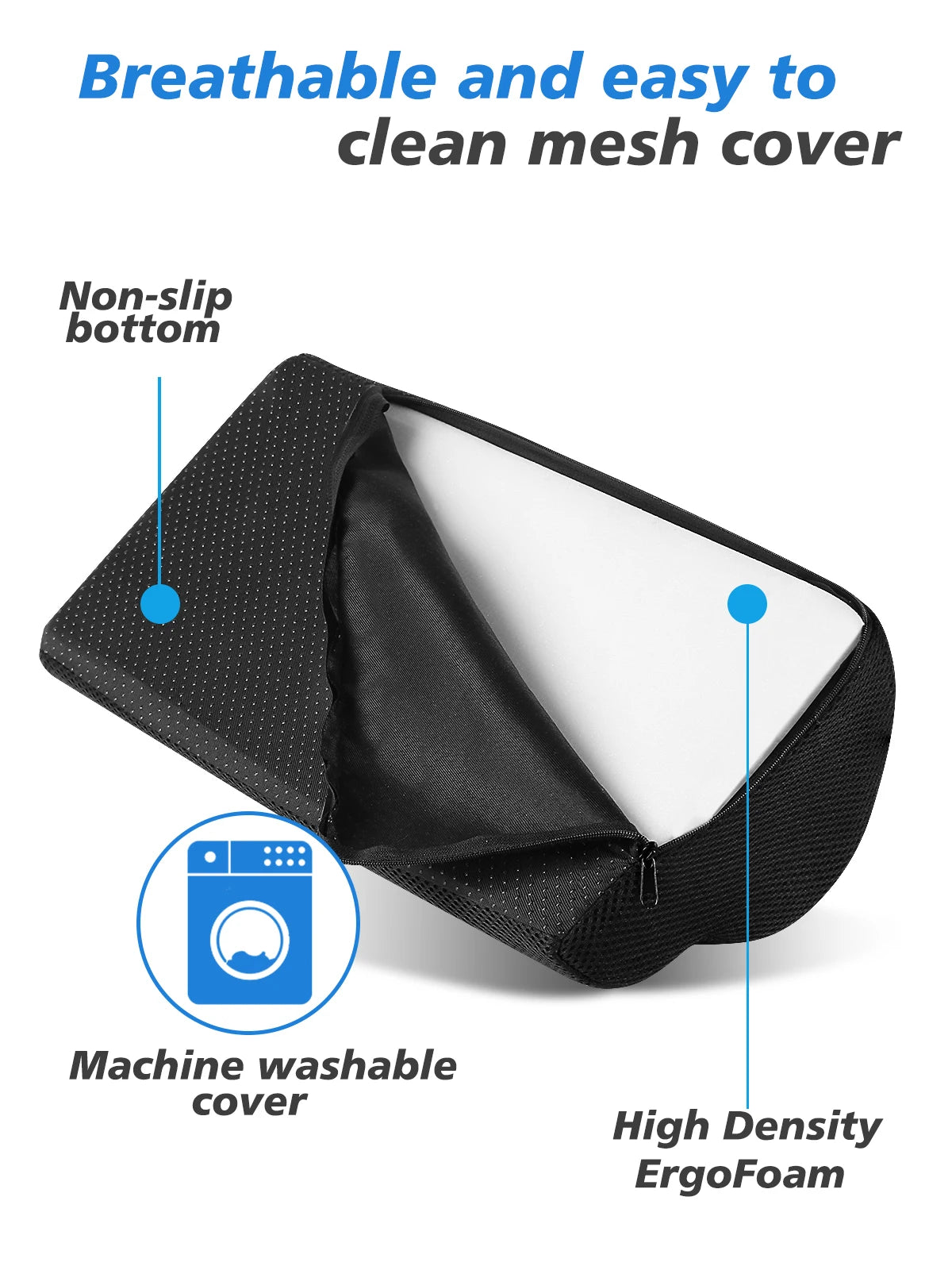 Memory Foam Office Foot Stool & Under Desk Footrest Leg Elevation Pillow for Gaming & Home Office