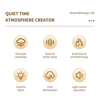 Ultrasonic Aroma Humidifier And Essential Oil Diffuser With Colorful Light