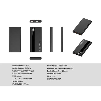 Power Bank 50000mAh 120W Fast Charge External Battery