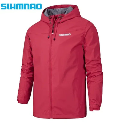 Men's Hooded Windproof Waterproof Polyester Jacket