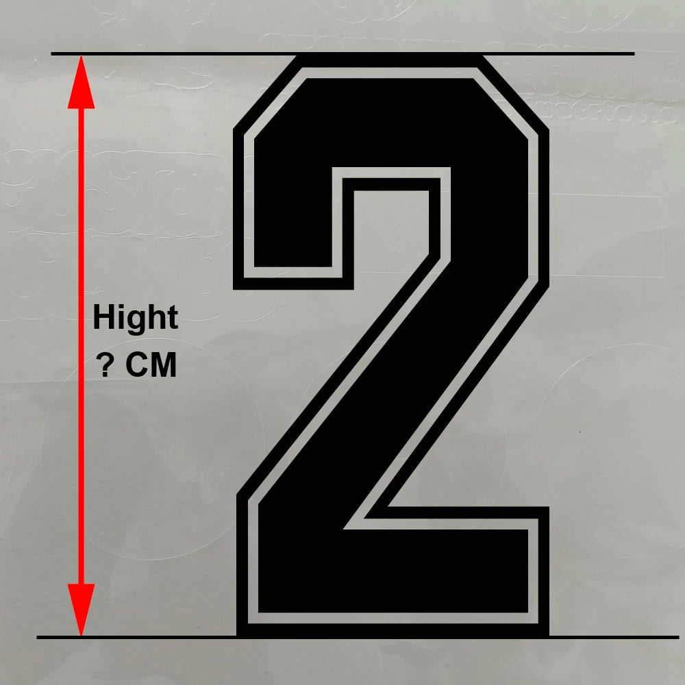 White Black Men Kids Number Iron on Patches Letter DIY Basketball Football Jersey Number Boys Gilrs Clothes Hot Transfer Sticker