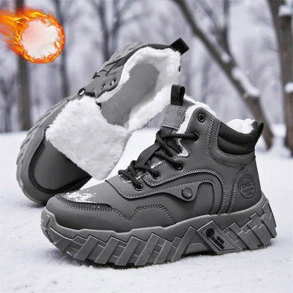 Leather High-Top Outdoor Boots For Men Ankle Hiking