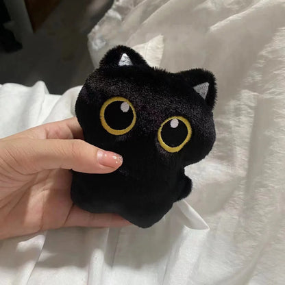 Mini Black Cat Plush Keychain – 10cm Soft Stuffed Toy Gift