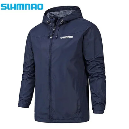 Men's Hooded Windproof Waterproof Polyester Jacket