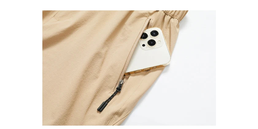 Golf Pants Men Sun Protection 50 UPF Stretch Slim Fit Summer Quick Dry Lightweight Breathable Tapered Leg Pants Zipper Pockets