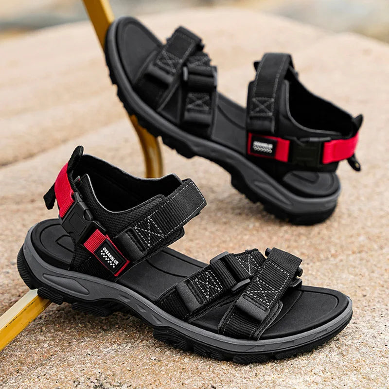 Men's Flat Sandals Breathable Open Toe Outdoor Casual Travel