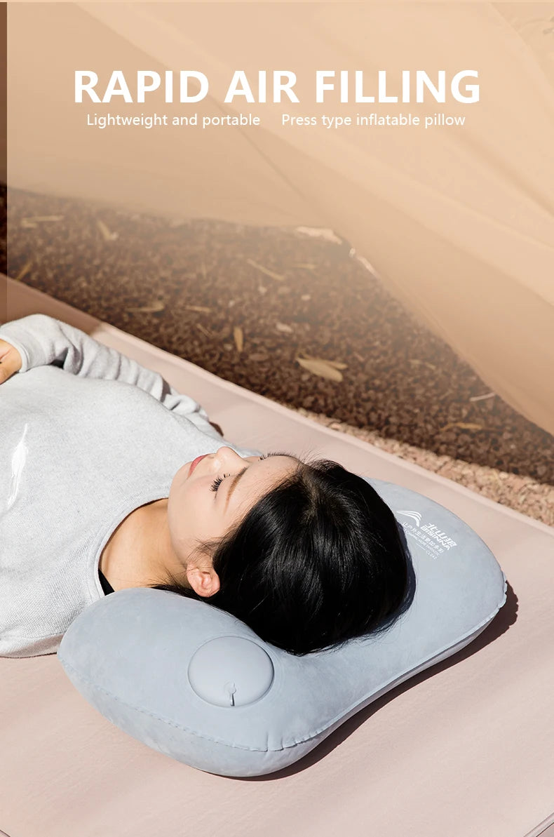 BISINNA Camping Inflatable Pillow Portable Ultralight Travel Hiking Air Sleeping Pillow for Neck and Lumbar Support