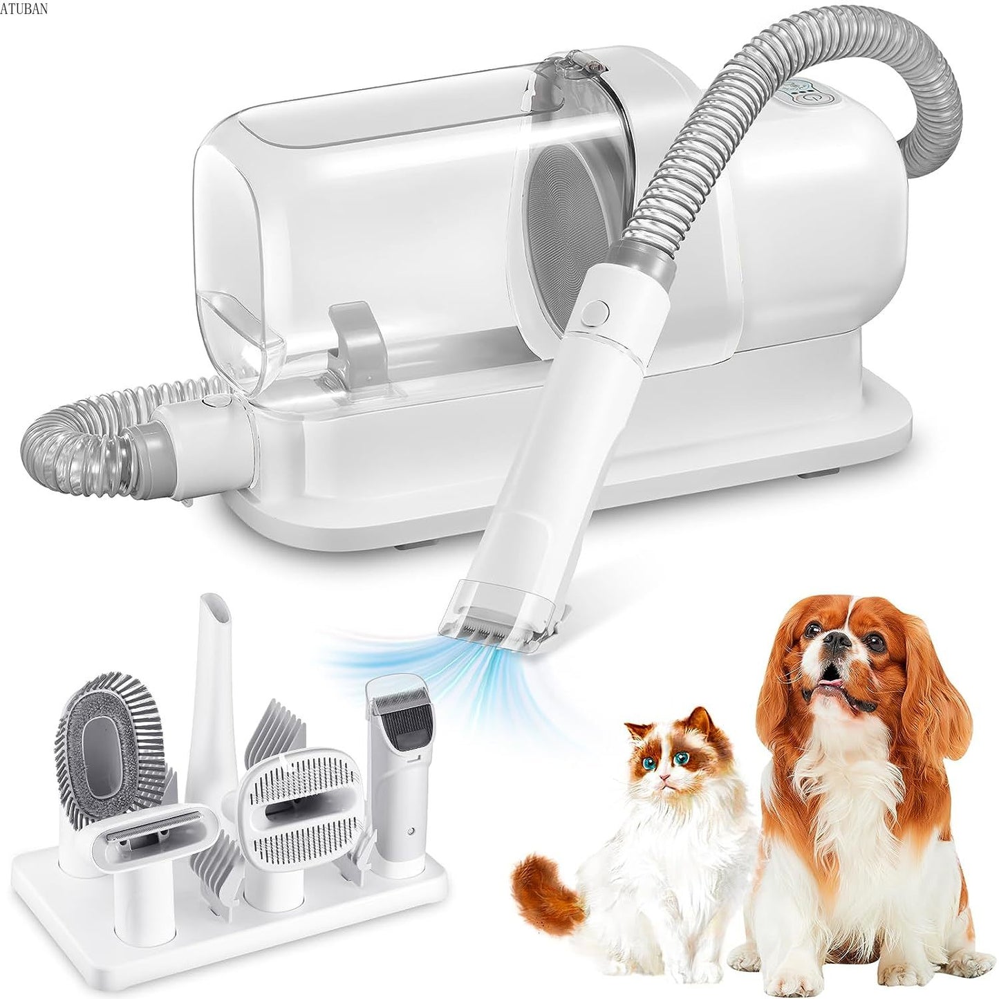 Dog Grooming Vacuum & Pet Grooming Kit – 2.3L Large Capacity Pet Hair Vacuum Cleaner
