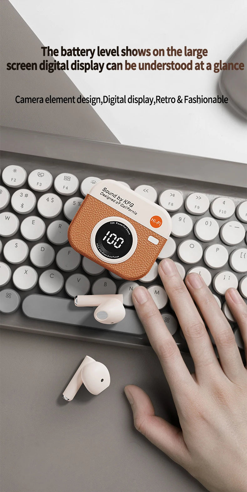 Q86 Bluetooth 5.3 Wireless Headphones Power LED Digital Display 24hours Endurance HiFi Gaming Headsets Waterproof Sports Earbuds